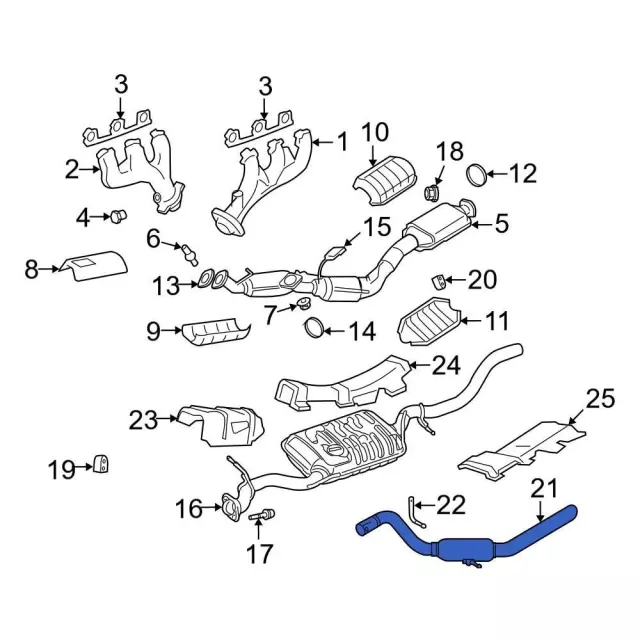 7L2Z5A212B - : Tail Pipe for Ford: Explorer | Mercury: Mountaineer Image
