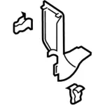 FL3Z1502344AA - Body: Cowl Kick Panel for Ford: F-150 Image