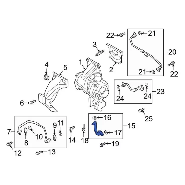 Turbocharger Oil Line - Ford (K2GZ-6L092-B)