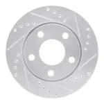 63173024R - : DFC Brake Rotor - Drilled and Slotted - Silver for DYNAMIC FRICTION Image
