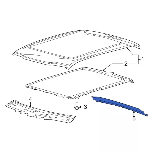 LC3Z2540484A - Body: Rear Header for Ford Image