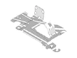 CJ5Z78045B32A - Body: Console Base Bracket for Ford Image