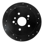 63376131R - : DFC Brake Rotor - Drilled and Slotted - Black for DYNAMIC FRICTION Image