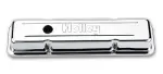 24180 - : Holley Embossed Valve Cover - SBC - Stamped Steel - Chrome for Holley Image