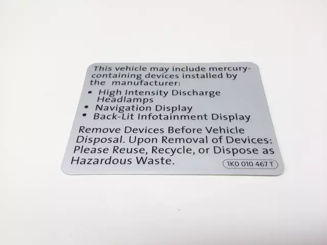 1K0010467T - Body: Caution Label for Volkswagen Image