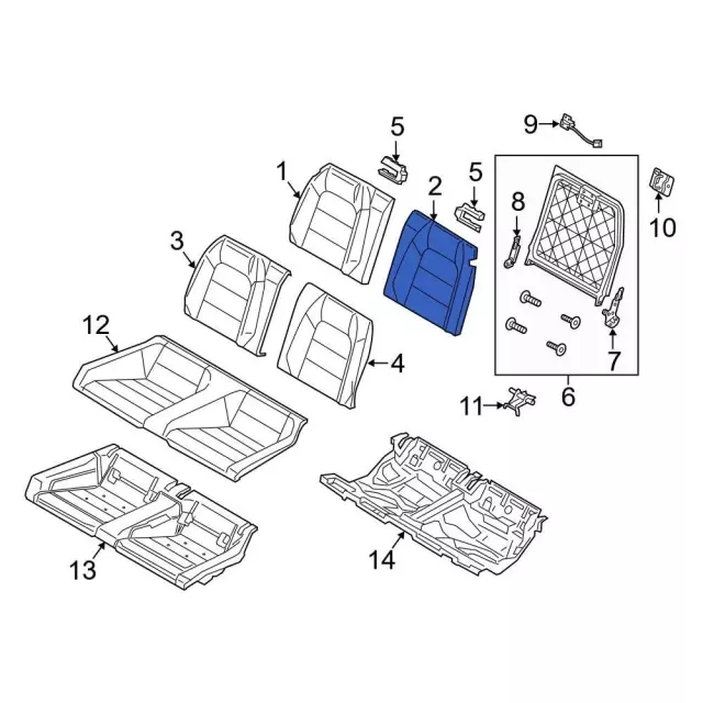 JR3Z6364416BE - : Seat Back Cover for Ford: Mustang Image