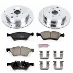 K5883 - : Z23 Daily Driver Carbon-Fiber Ceramic Brake Pad and Drilled &amp; Slotted Rotor Kit for PowerStop Image