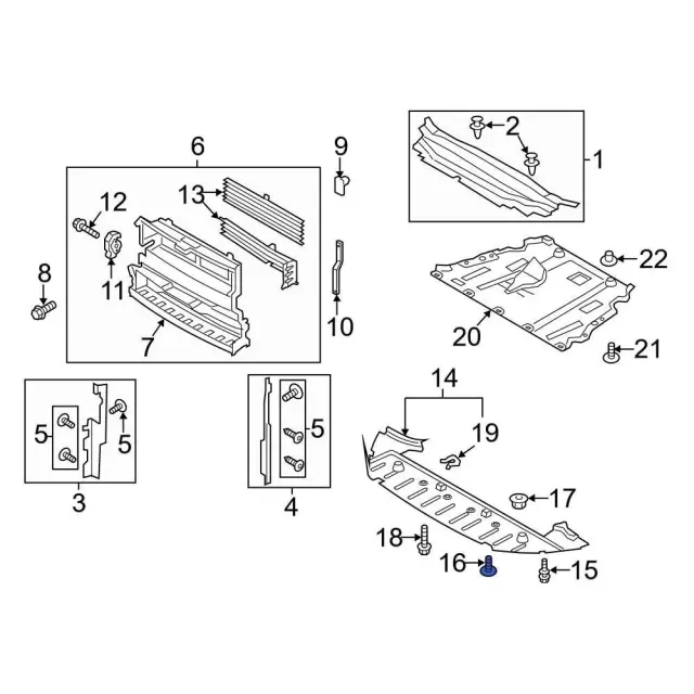 W700501S450B - Body: Side Shield Fastener for Ford Image