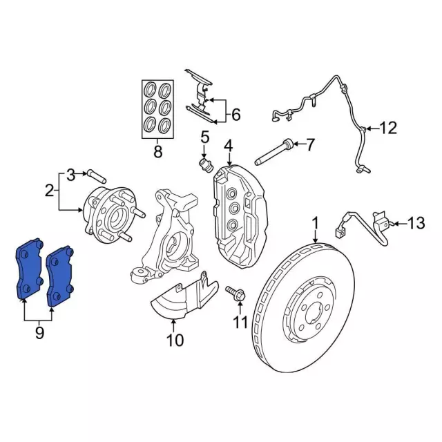 KR3Z2001C - : Brake Pads for Ford: Mustang Image