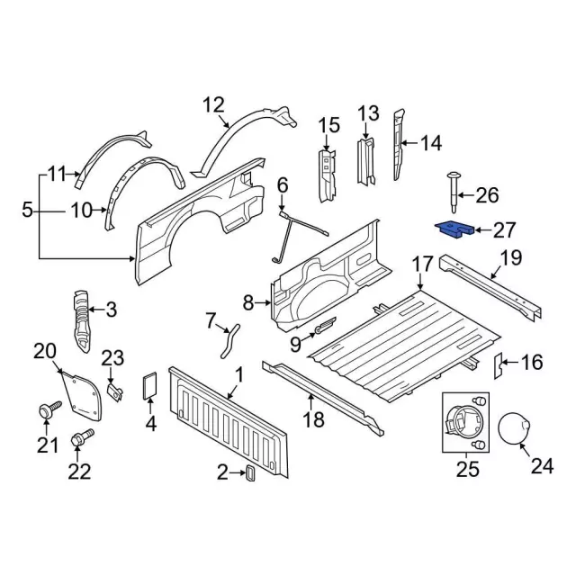 W712174S307 - Body: Mount Bolt Retainer for Ford: F-150 | Lincoln: Mark LT Image