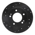 63303037L - : DFC Brake Rotor - Drilled and Slotted - Black for DYNAMIC FRICTION Image