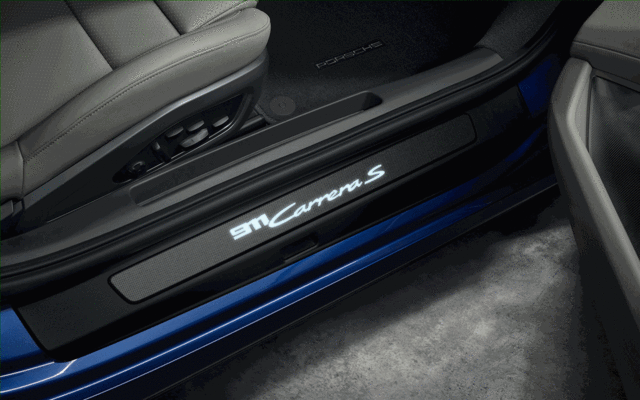 99204482083 - Exterior: 2023 Porsche 911 - Carbon Matt Door Sill Guards - Illuminated for Porsche: 911 Image