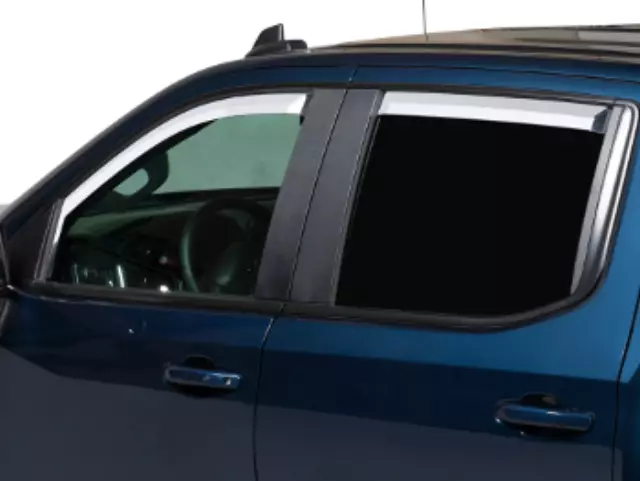 19421170 - : Crew Cab Front and Rear Low Profile In-Channel Side Window Deflector in Chrome by Putco(TM) - Associated Accessories for GM Image