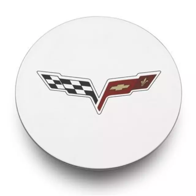 17802992 - Wheels: Wheel Center Caps, Polished, Flag for Chevrolet: Corvette Image