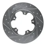 63154228L - : DFC Brake Rotor - Drilled and Slotted - Silver for DYNAMIC FRICTION Image