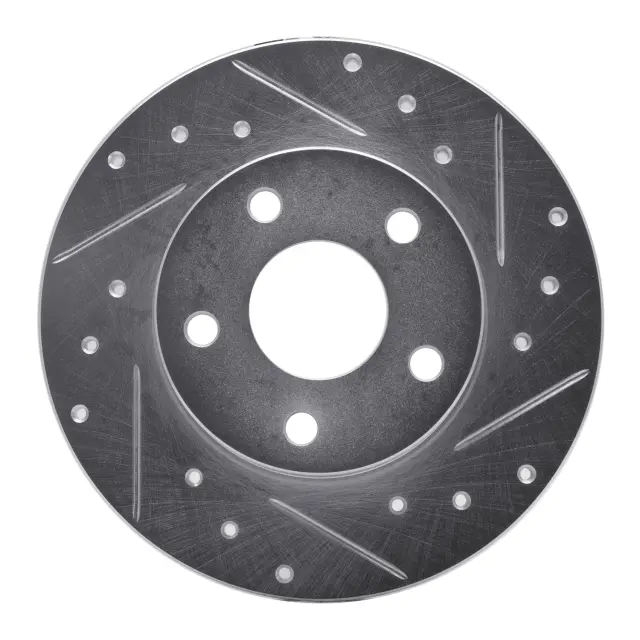 63152003R - : DFC Brake Rotor - Drilled and Slotted - Silver for DYNAMIC FRICTION Image