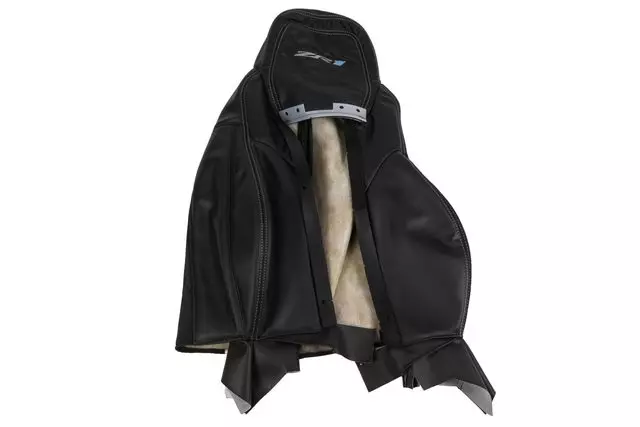 19250540 - : Ebony and Light Cashmere Passenger Seat Back Coverr for GM Image