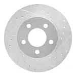 63154144R - : DFC Brake Rotor - Drilled and Slotted - Silver for DYNAMIC FRICTION Image
