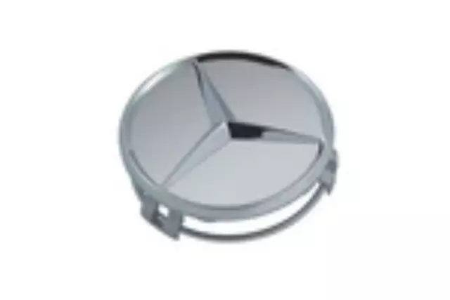 Wheel Hub - Sterling Silver W/Chrome Star - Mercedes-Benz (6-6-47-0206)