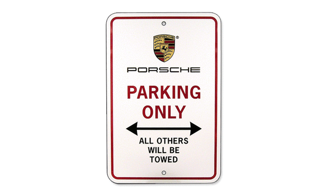 PNA70100100 - Exterior: Porsche Parking Only Sign for Porsche: 911, Boxster, Cayman, Panamera Image
