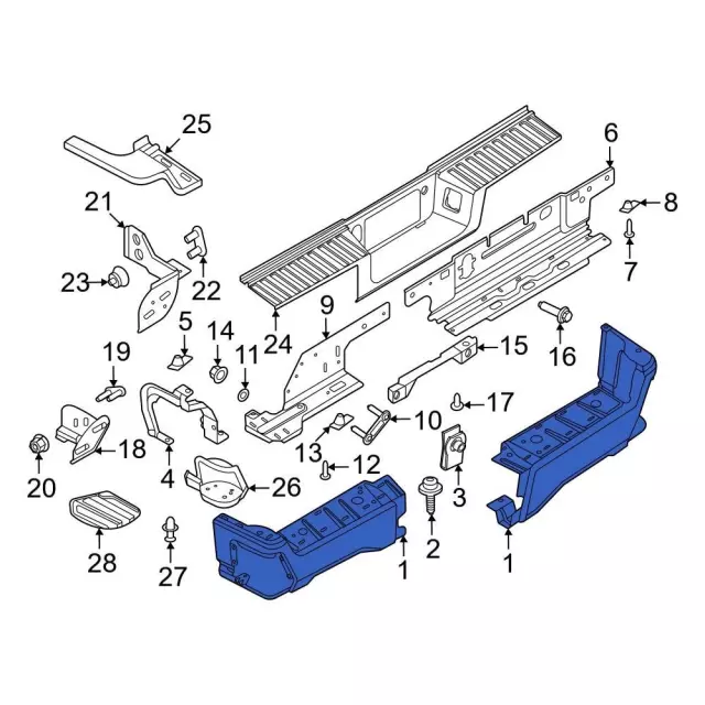 PC3Z17757EA - Body: Bumper for Ford: F-250 Super Duty, F-350 Super Duty Image