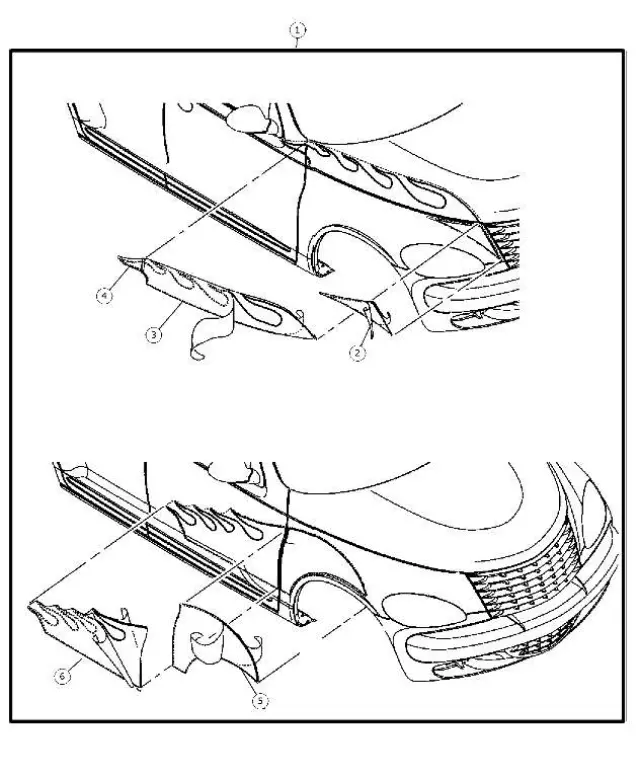 WQ50ZREAB - Mopar Accessories - Component Parts: Fender Rear Decal, Right for Mopar Image