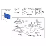 LC3Z2504105FB - : Sun-Visor for Ford: F-250 Super Duty, F-350 Super Duty, F-450 Super Duty Image