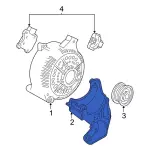 E7TZ10156B - Electrical: Alternator Mount Bracket for Ford: E-350 Econoline, E-350 Econoline Club Wagon, Econoline Super Duty, F-250, F-250 HD, F-350, F-Super Duty Image