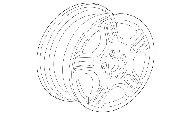 66031302 - Wheels: Double-Spoke Wheel for Mercedes-Benz: 180C, C230, C240, C280, C32 AMG, C320, C350, C55 AMG, CLK500, CLK55 AMG Image image