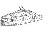 2W4Z13008BA - Electrical: Headlamp Assembly for Lincoln: LS Image