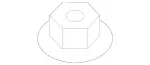 9903662 - Electrical Equipment and Instruments: Plastic Nut for Mercedes-Benz Image