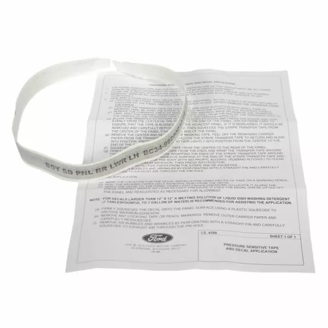 BC3Z9920001AF - Body: Stripe Tape for Ford: F-250 Super Duty, F-350 Super Duty, F-450 Super Duty Image