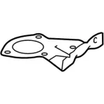 DT1Z3A435A - Body: Tie Bar Bracket for Ford: Transit Connect Image