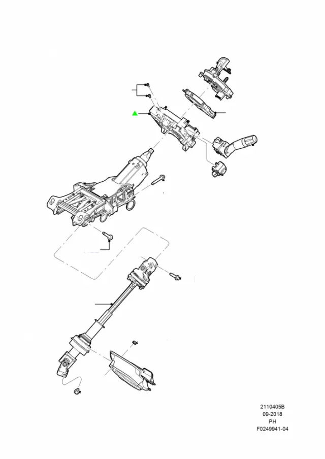 BE9Z3B676D - Steering: Lower Shaft for Ford Image