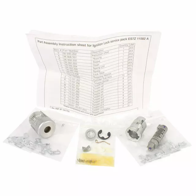 ES7Z11582A - Steering: Cylinder &amp; Keys for Ford Image