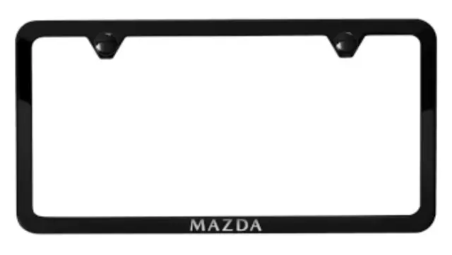 C9N6V4027 - Exterior: License Plate Frame, Black Slimline for Mazda: 2, 3, 5, 6, CX-3, CX-30, CX-5, CX-50, CX-7, CX-70, CX-9, CX-90, MPV, MX-30 EV, MX-5 Miata, RX-8, Tribute Image