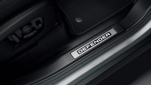 LR155942 - Exterior: Illuminated Sill Tread Plate, Right Side for Land Rover: Defender 110, Defender 130, Defender 90 Image