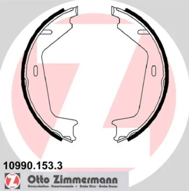 109901533 - : Zimmermann 10990.153.3 Parking Brake Shoe Set for ZIMMERMANN Image