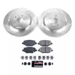K6376 - : Z23 Daily Driver Carbon-Fiber Ceramic Brake Pad and Drilled &amp; Slotted Rotor Kit for PowerStop Image