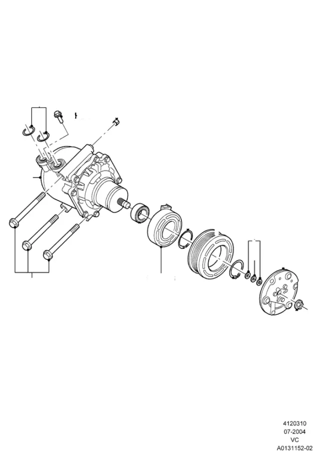 6C2Z19D786A - HVAC: Clutch for Ford Image