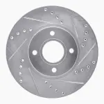 63154075R - : DFC Brake Rotor - Drilled and Slotted - Silver for DYNAMIC FRICTION Image