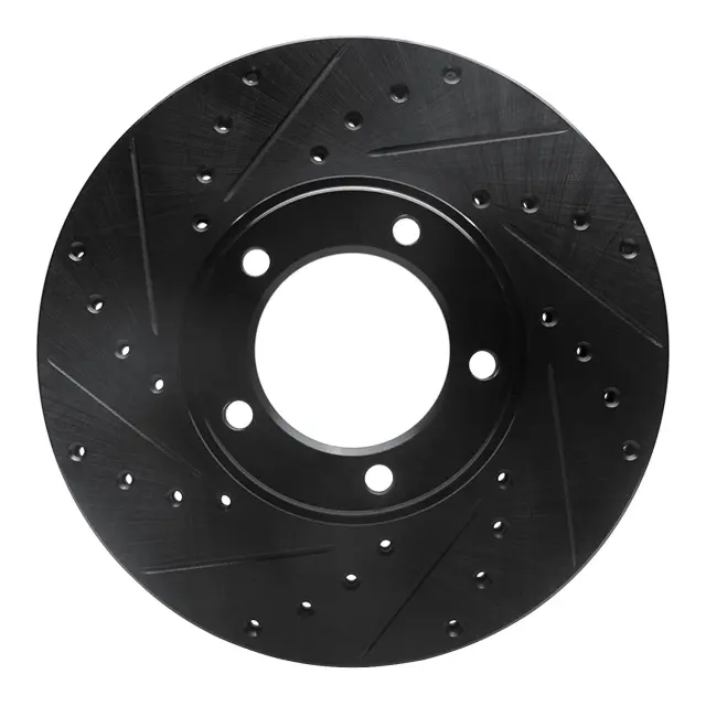 63320001L - Brakes &amp; Brake Parts: DFC Brake Rotor - Drilled and Slotted - Black for DYNAMIC FRICTION Image