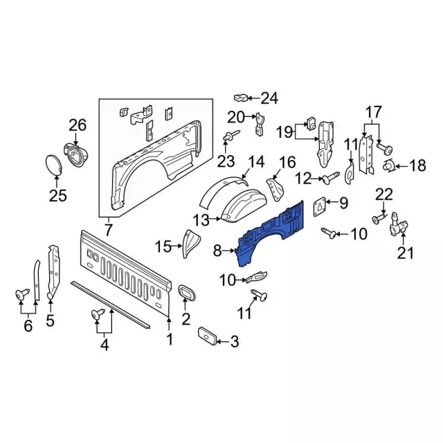 ML3Z9627840C - Body: Side Panel for Ford Image