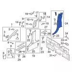 ML3Z16278D13AA - Body: Rear Pillar Trim for Ford Image