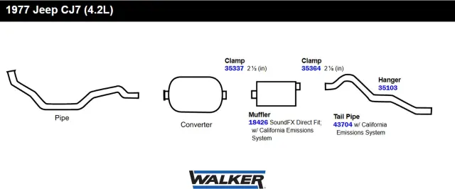 35103 - : Exhaust System Hanger Universal Hanger Length 9.5 Inch for Walker Exhaust Image