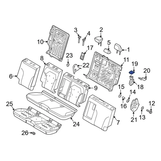 LJ8Z58613D10AA - Body: Latch Guide for Ford: Mustang Mach-E Image