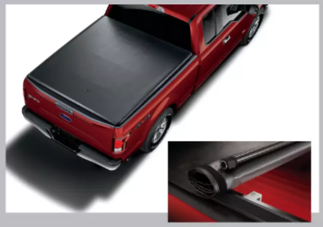 2015-2016 Ford F-150 Black Soft Roll Up Tonneau Truck Bed Cover 6.5' Foot OEM - Ford (VFL3Z-99501A42-GB)