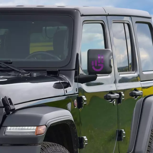 68663234AA - : Jeep Wave Smile Hand Graphic, Purple, sold by Visco for Affiliated Accessories Image