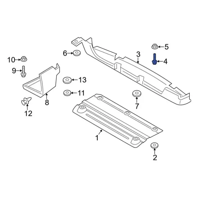 Floor Pan Splash Shield Screw - Ford (W700501S450B)