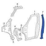 3C2Z1528363A - Body: Lock Pillar Reinforced for Ford: E-150, E-150 Club Wagon, E-150 Econoline, E-150 Econoline Club Wagon, E-250, E-250 Econoline, E-350 Club Wagon, E-350 Econoline, E-350 Econoline Club Wagon, E-350 Super Duty, E-450 Econoline Super Duty, E-450 Super Duty, Econoline Super Duty Image